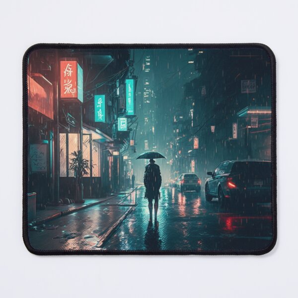 Artikelvorschau, City street at night in the rain entworfen und verkauft von warzin.