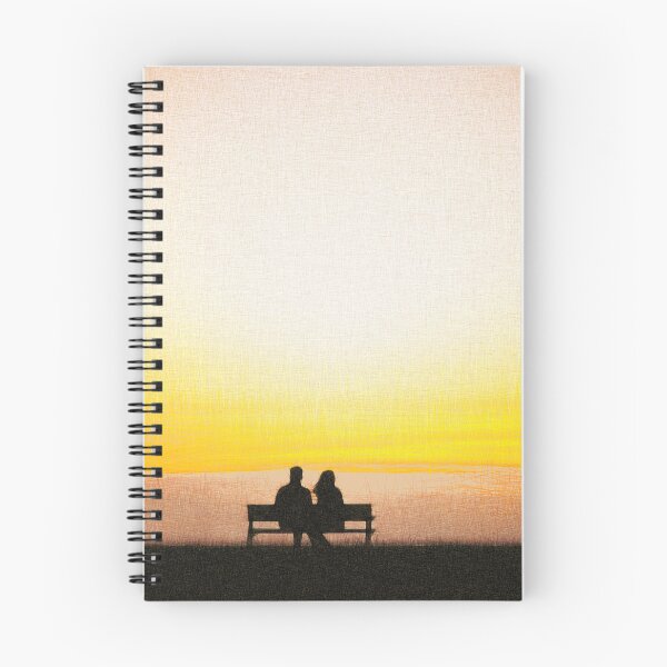 Item preview, Couple sitting on a bench at sunset. Image is made entirely using lines. designed and sold by janesg.