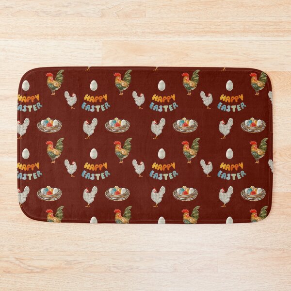 Item preview, Nest rooster chicken egg Easter pattern watercolor red designed and sold by Yana Mustafina | Boho Soulful Designs.