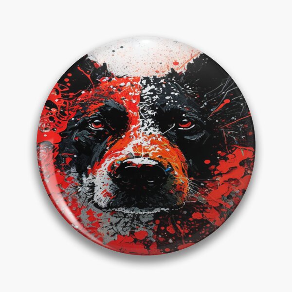Item preview, Abstract Splash Painting Of A Dog In Black And Red Colours designed and sold by Unwind-Art-Work.