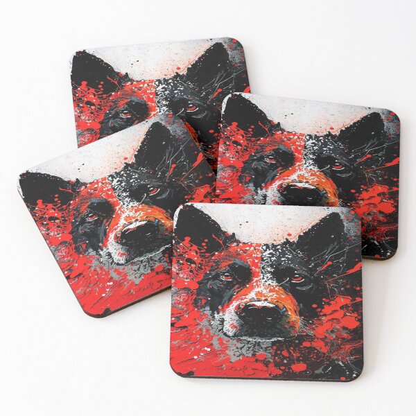 Item preview, Abstract Splash Painting Of A Dog In Black And Red Colours designed and sold by Unwind-Art-Work.
