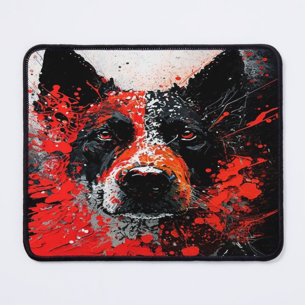 Item preview, Abstract Splash Painting Of A Dog In Black And Red Colours designed and sold by Unwind-Art-Work.