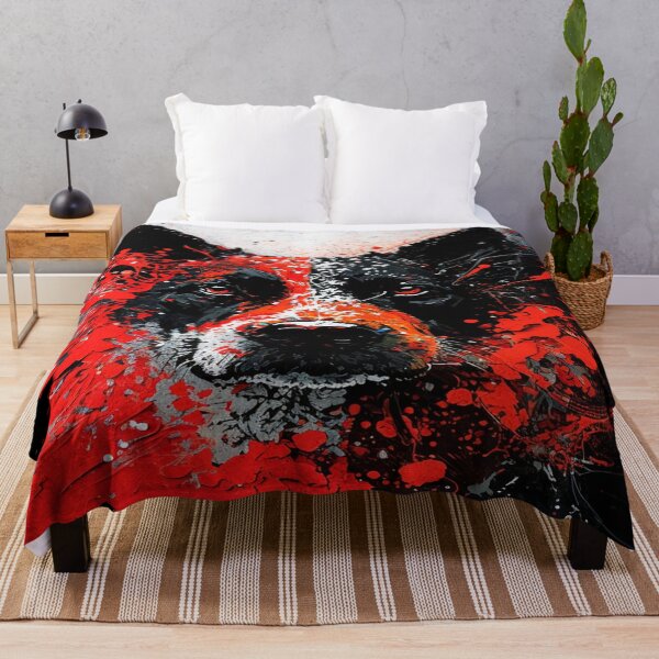Item preview, Abstract Splash Painting Of A Dog In Black And Red Colours designed and sold by Unwind-Art-Work.