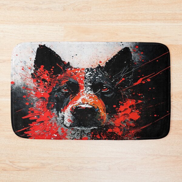 Item preview, Abstract Splash Painting Of A Dog In Black And Red Colours designed and sold by Unwind-Art-Work.