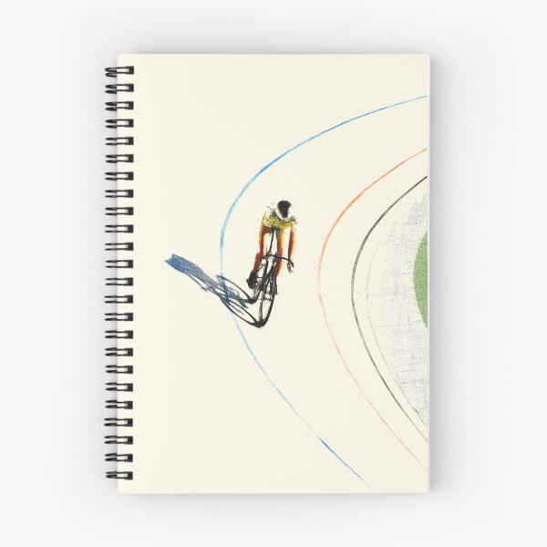 Item preview, Cyclist on a velodrome with yellow jersey. Image is made entirely using lines. designed and sold by janesg.