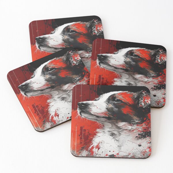 Item preview, Abstract Splash Painting Of A Dog In Black And Red Colours designed and sold by Unwind-Art-Work.