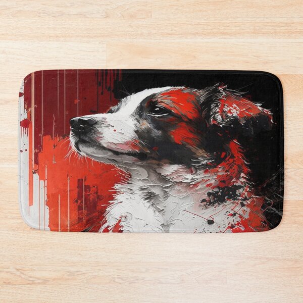 Item preview, Abstract Splash Painting Of A Dog In Black And Red Colours designed and sold by Unwind-Art-Work.