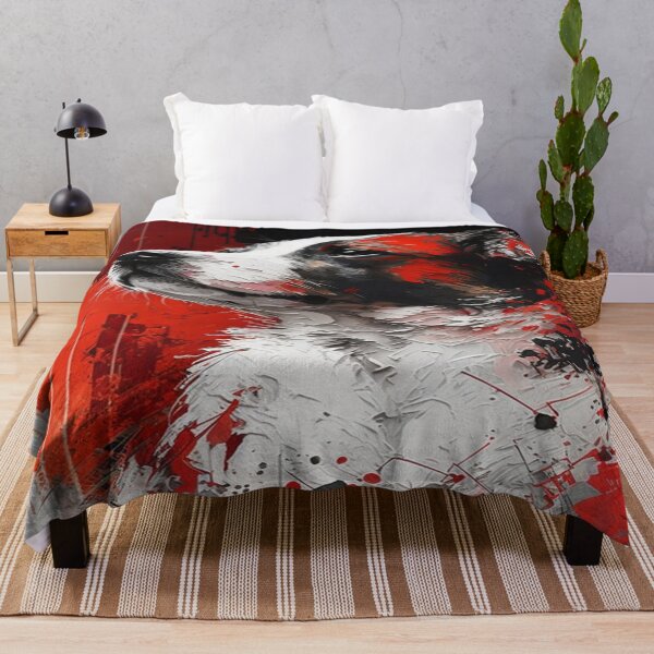 Item preview, Abstract Splash Painting Of A Dog In Black And Red Colours designed and sold by Unwind-Art-Work.