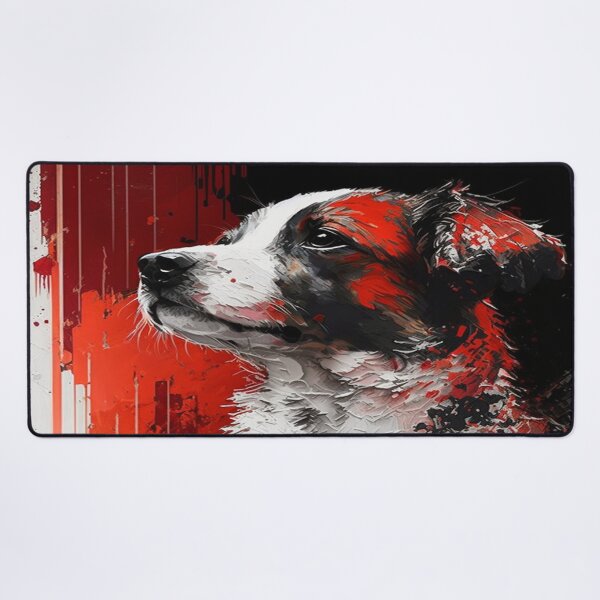 Item preview, Abstract Splash Painting Of A Dog In Black And Red Colours designed and sold by Unwind-Art-Work.