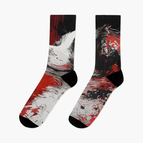 Item preview, Abstract Splash Painting Of A Dog In Black And Red Colours designed and sold by Unwind-Art-Work.