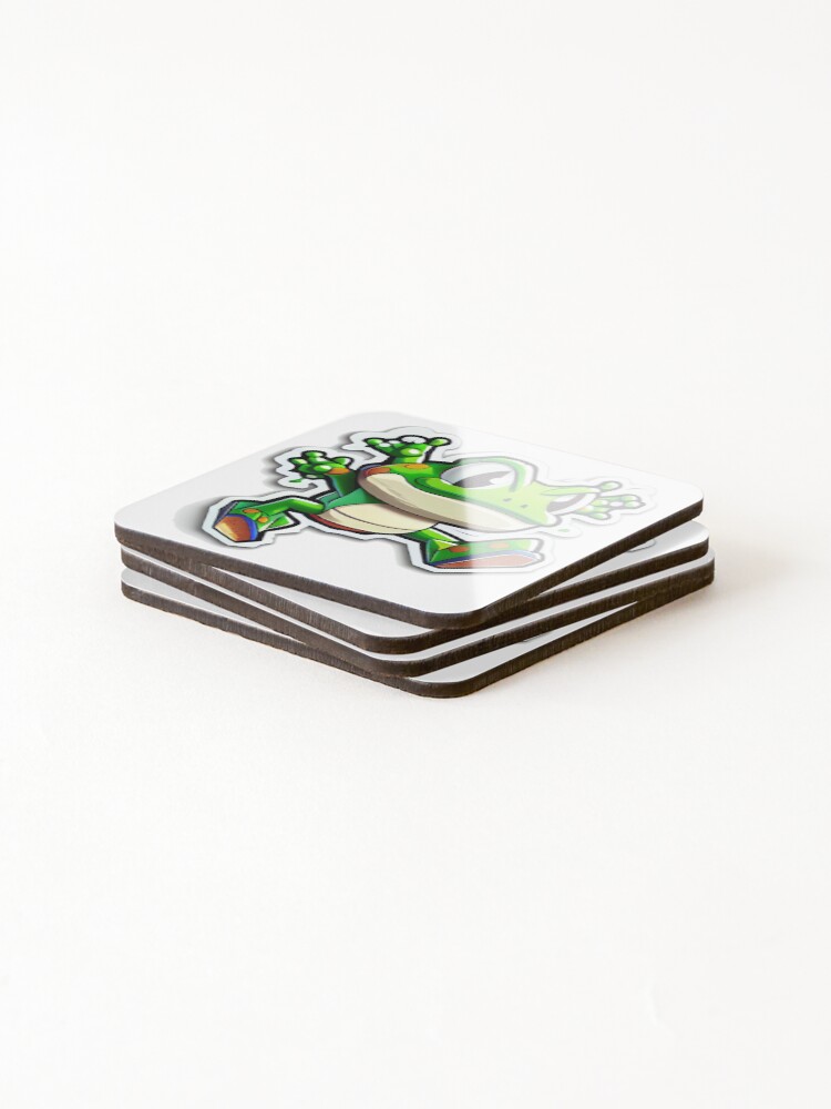 Thumbnail 4 of 5, Coasters (Set of 4), Frog designed and sold by PythonBase.