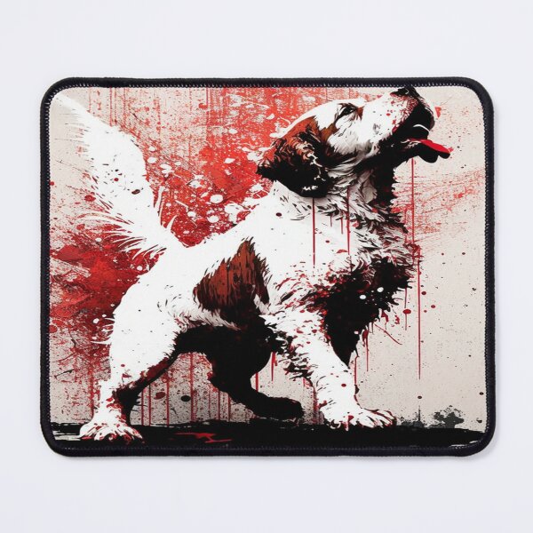 Item preview, Abstract Splash Painting Of A Dog In Black And Red Colours designed and sold by Unwind-Art-Work.