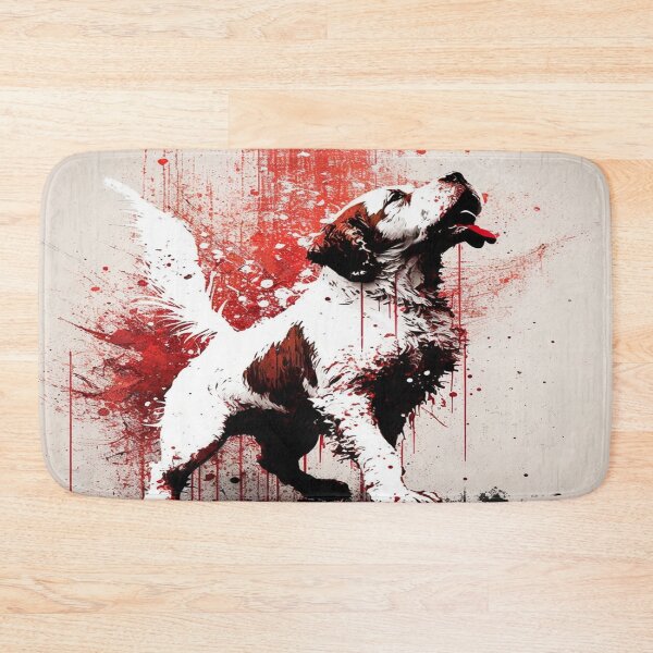 Item preview, Abstract Splash Painting Of A Dog In Black And Red Colours designed and sold by Unwind-Art-Work.