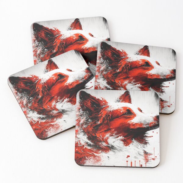 Item preview, Abstract Splash Painting Of A Dog In Black And Red Colours designed and sold by Unwind-Art-Work.