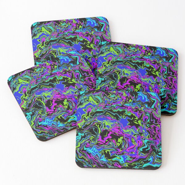 Item preview, Black pink purple green abstract  designed and sold by awsomepatterns.