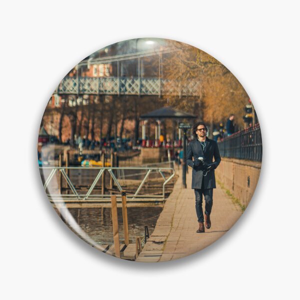Item preview, Cool guy walking beside the River Dee in Chester Wall Art Photograph designed and sold by HNRYdesign.