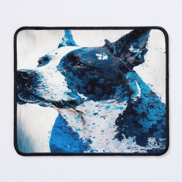 Item preview, Abstract Splash Painting Of A Dog In Blue And White Colours designed and sold by Unwind-Art-Work.