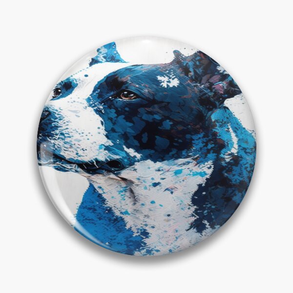Item preview, Abstract Splash Painting Of A Dog In Blue And White Colours designed and sold by Unwind-Art-Work.