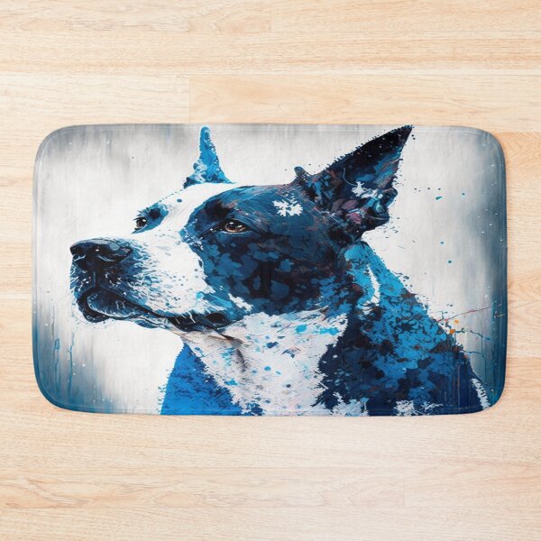 Item preview, Abstract Splash Painting Of A Dog In Blue And White Colours designed and sold by Unwind-Art-Work.