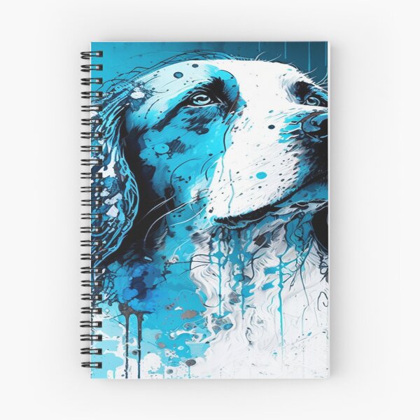 Item preview, Abstract Splash Painting Of A Dog In Blue And White Colours designed and sold by Unwind-Art-Work.