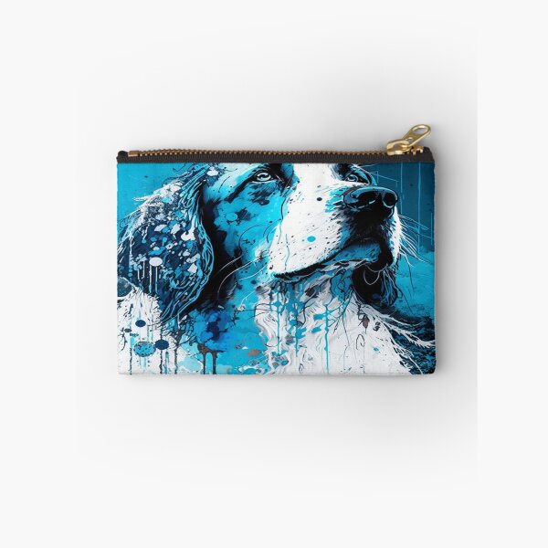 Item preview, Abstract Splash Painting Of A Dog In Blue And White Colours designed and sold by Unwind-Art-Work.