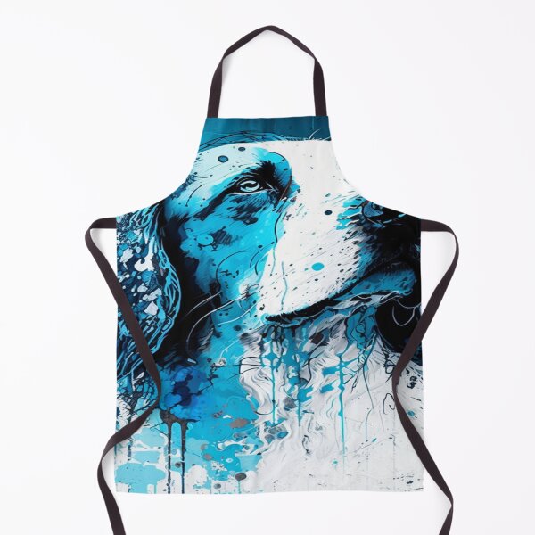 Item preview, Abstract Splash Painting Of A Dog In Blue And White Colours designed and sold by Unwind-Art-Work.