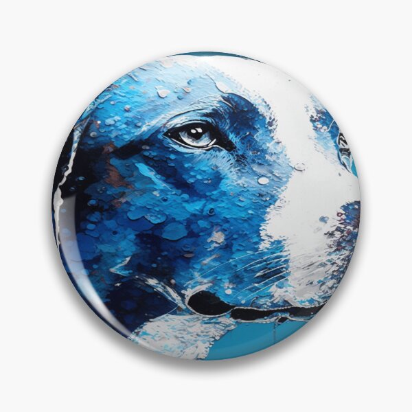 Item preview, Abstract Splash Painting Of A Dog In Blue And White Colours designed and sold by Unwind-Art-Work.
