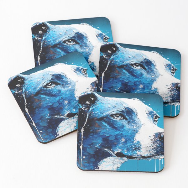 Item preview, Abstract Splash Painting Of A Dog In Blue And White Colours designed and sold by Unwind-Art-Work.