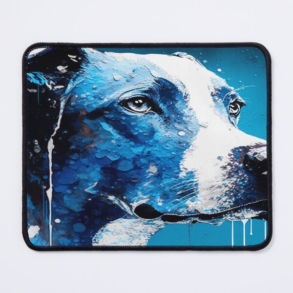 Item preview, Abstract Splash Painting Of A Dog In Blue And White Colours designed and sold by Unwind-Art-Work.