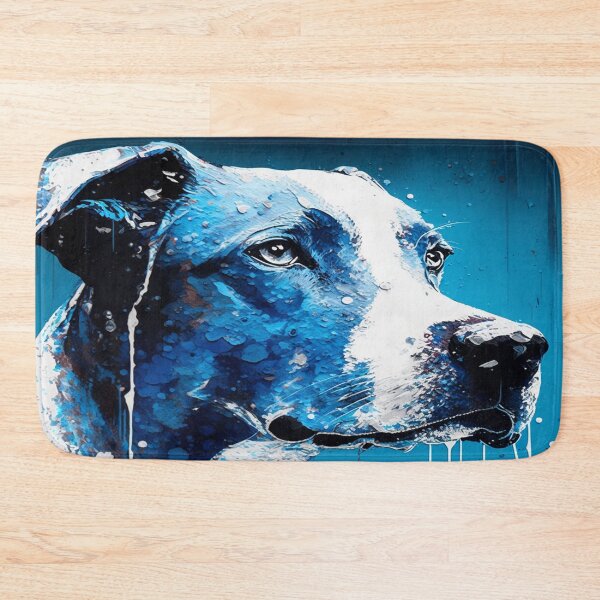 Item preview, Abstract Splash Painting Of A Dog In Blue And White Colours designed and sold by Unwind-Art-Work.