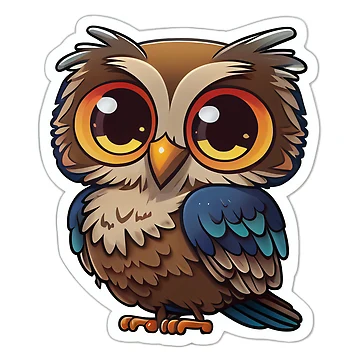 Artwork thumbnail, OWL Cartoon Style Stickers by PythonBase