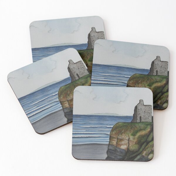 Item preview, Ballybunion Castle, County Kerry, Ireland. Watercolor on 30x40cm watercolor paper designed and sold by crowleyronan123.