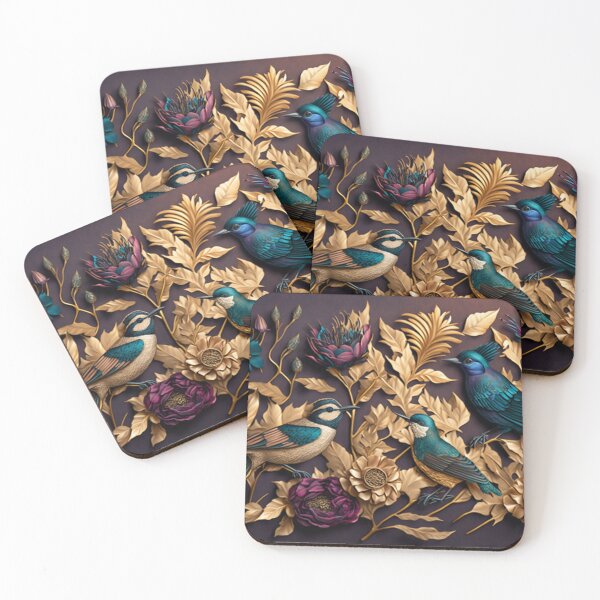 Item preview, Wall art rich in color showing birds and flowers designed and sold by warzin.