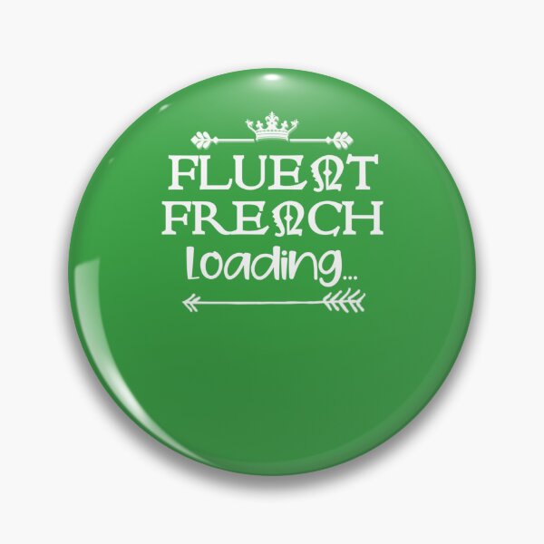 Item preview, Fluent French Loading White Text Premium designed and sold by EdythAbbott.