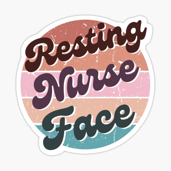 Aperçu de l'œuvre Visage d'infirmière au repos | Infirmière vintage rétro | Travailleurs de la santé | Visage d'allaitement au repos créée et vendue par DesignsRN.