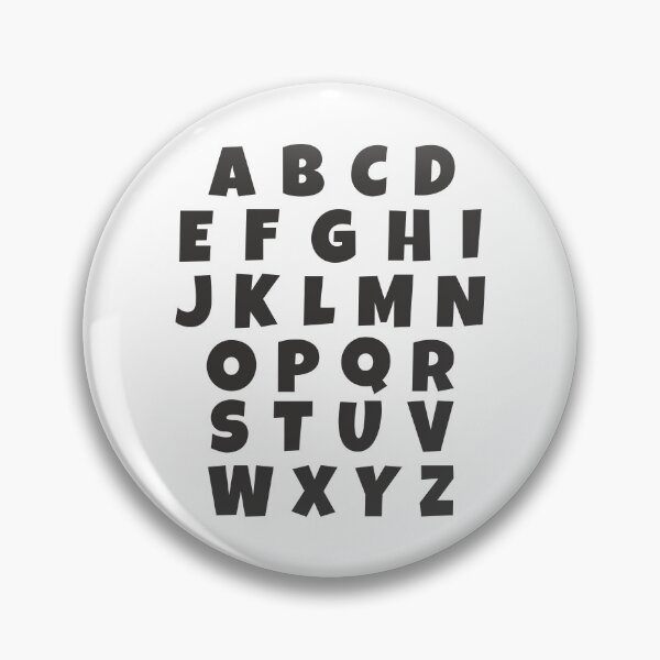 Item preview, English alphabets letters black text designed and sold by Think4Prints.