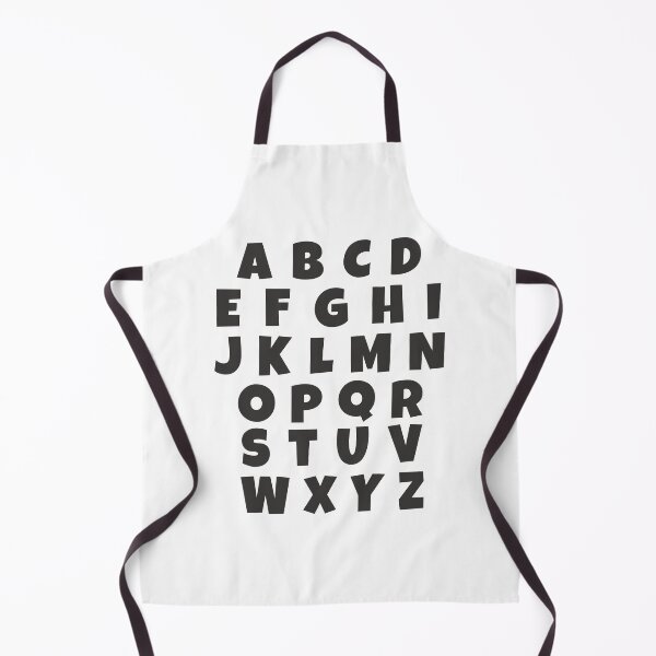 Item preview, English alphabets letters black text designed and sold by Think4Prints.
