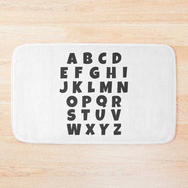 Item preview, English alphabets letters black text designed and sold by Think4Prints.
