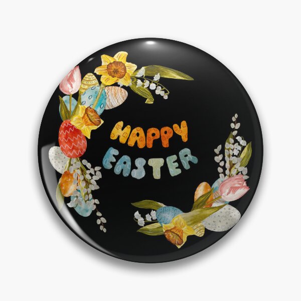 Item preview, Wreath flower Easter title willow a watercolor black designed and sold by Yana Mustafina | Boho Soulful Designs.