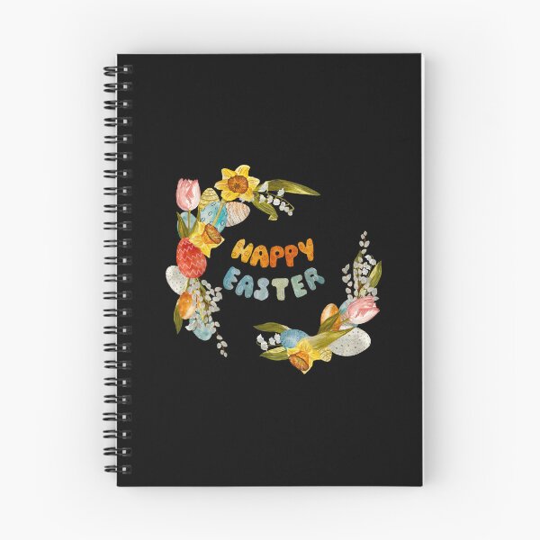 Item preview, Wreath flower Easter title willow a watercolor black designed and sold by Yana Mustafina | Boho Soulful Designs.