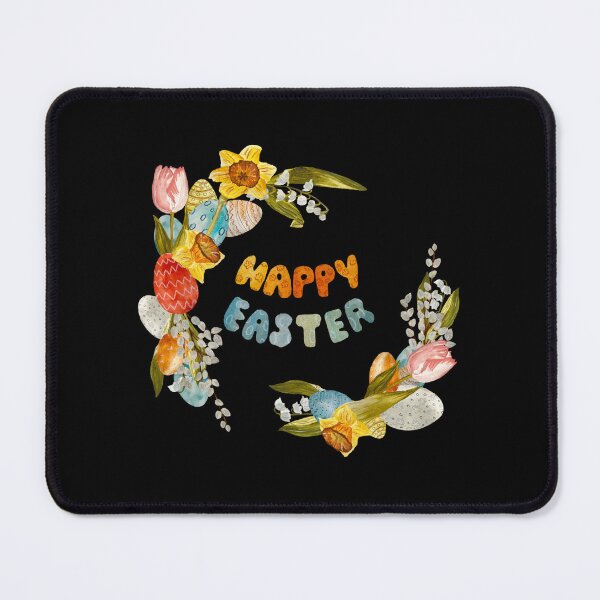 Item preview, Wreath flower Easter title willow a watercolor black designed and sold by Yana Mustafina | Boho Soulful Designs.