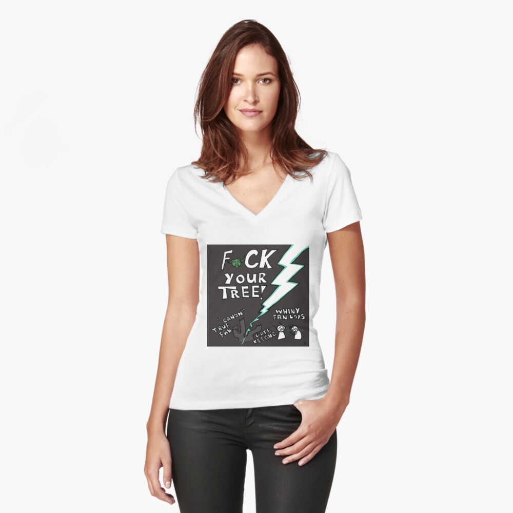Item preview, Fitted V-Neck T-Shirt designed and sold by AJRaven.