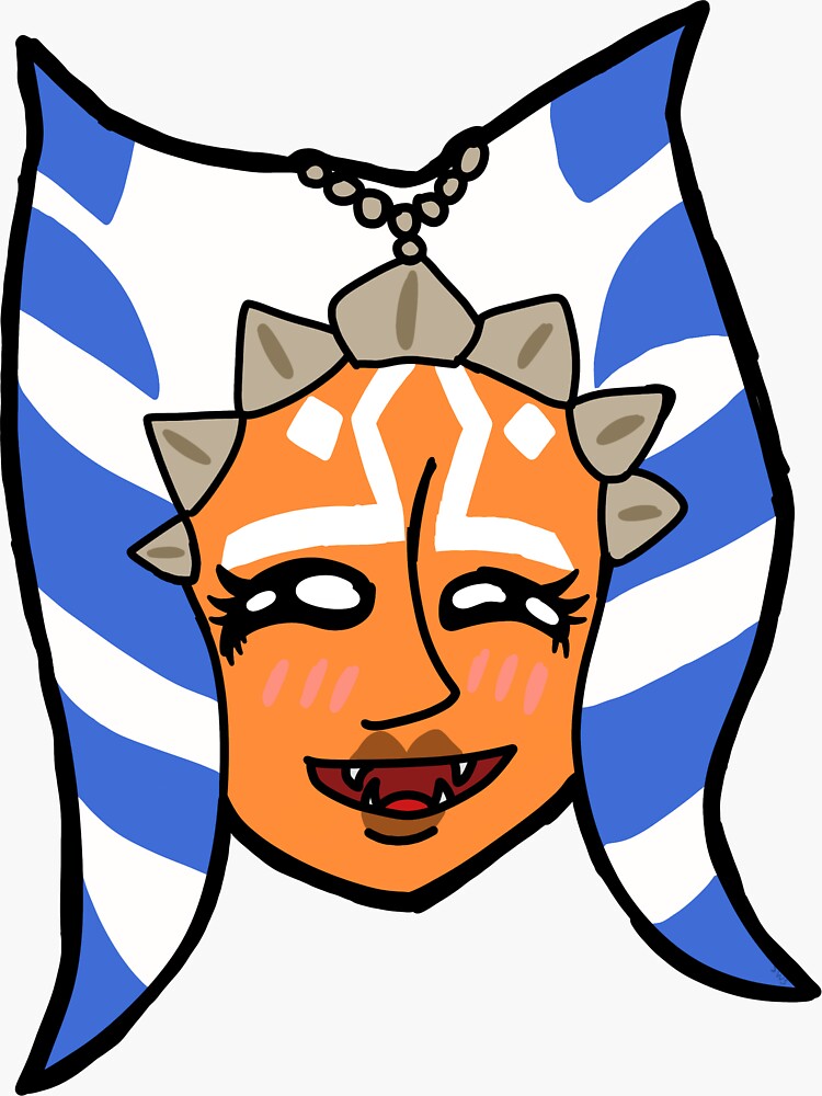 Ahsoka Tano Smiling Sticker For Sale By Sapphire Moon Redbubble 6389