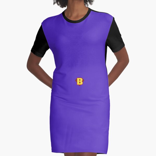 Super B- Personalized Everyday Superhero - Brothers, Buddies, Name With B Graphic T-Shirt Dress