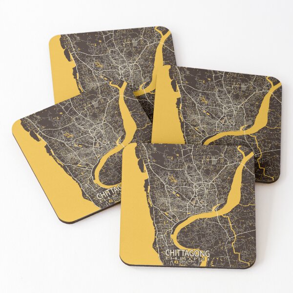 Item preview, Chittagong City Map of Bengal, Bangladesh - Pastel designed and sold by deMAP.