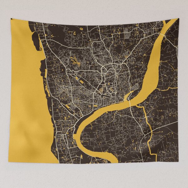 Item preview, Chittagong City Map of Bengal, Bangladesh - Pastel designed and sold by deMAP.