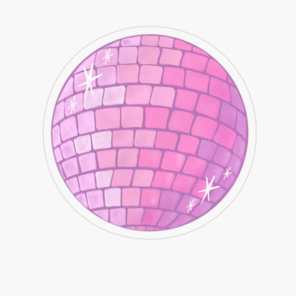 Pink Disco Ball Sticker for Sale by TheChazCav