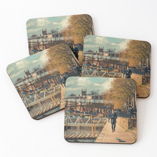 Item preview, Cool guy walking beside the River Dee in Chester Wall Art Photograph designed and sold by HNRYdesign.