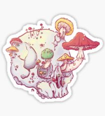 Skull No.1 // The Mushrooms One Sticker
