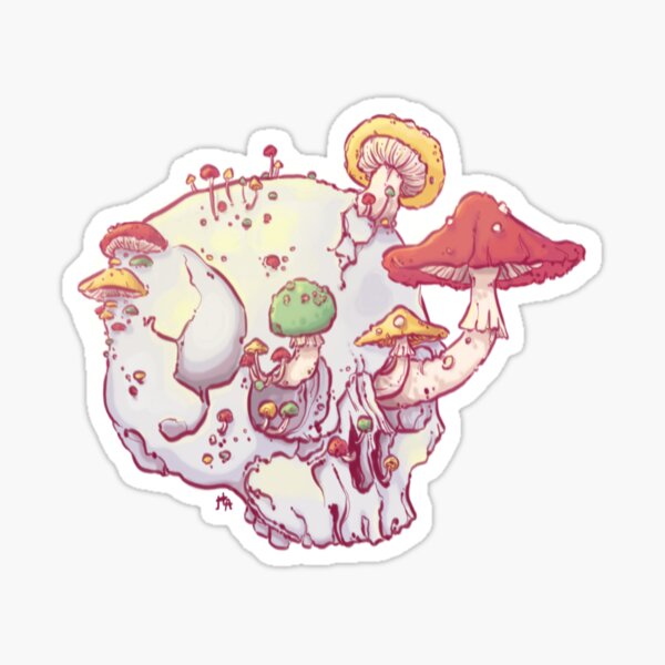 Skull No.1 // The Mushrooms One Sticker